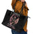 Angel Skull Leather Tote Bag She Whispered Back Iam The Storm - Wonder Print Shop