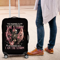 Angel Skull Luggage Cover She Whispered Back Iam The Storm - Wonder Print Shop