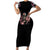 Angel Skull Short Sleeve Bodycon Dress She Whispered Back Iam The Storm - Wonder Print Shop