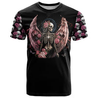 Angel Skull T Shirt She Whispered Back Iam The Storm - Wonder Print Shop