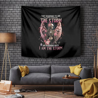 Angel Skull Tapestry She Whispered Back Iam The Storm - Wonder Print Shop