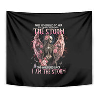 Angel Skull Tapestry She Whispered Back Iam The Storm - Wonder Print Shop