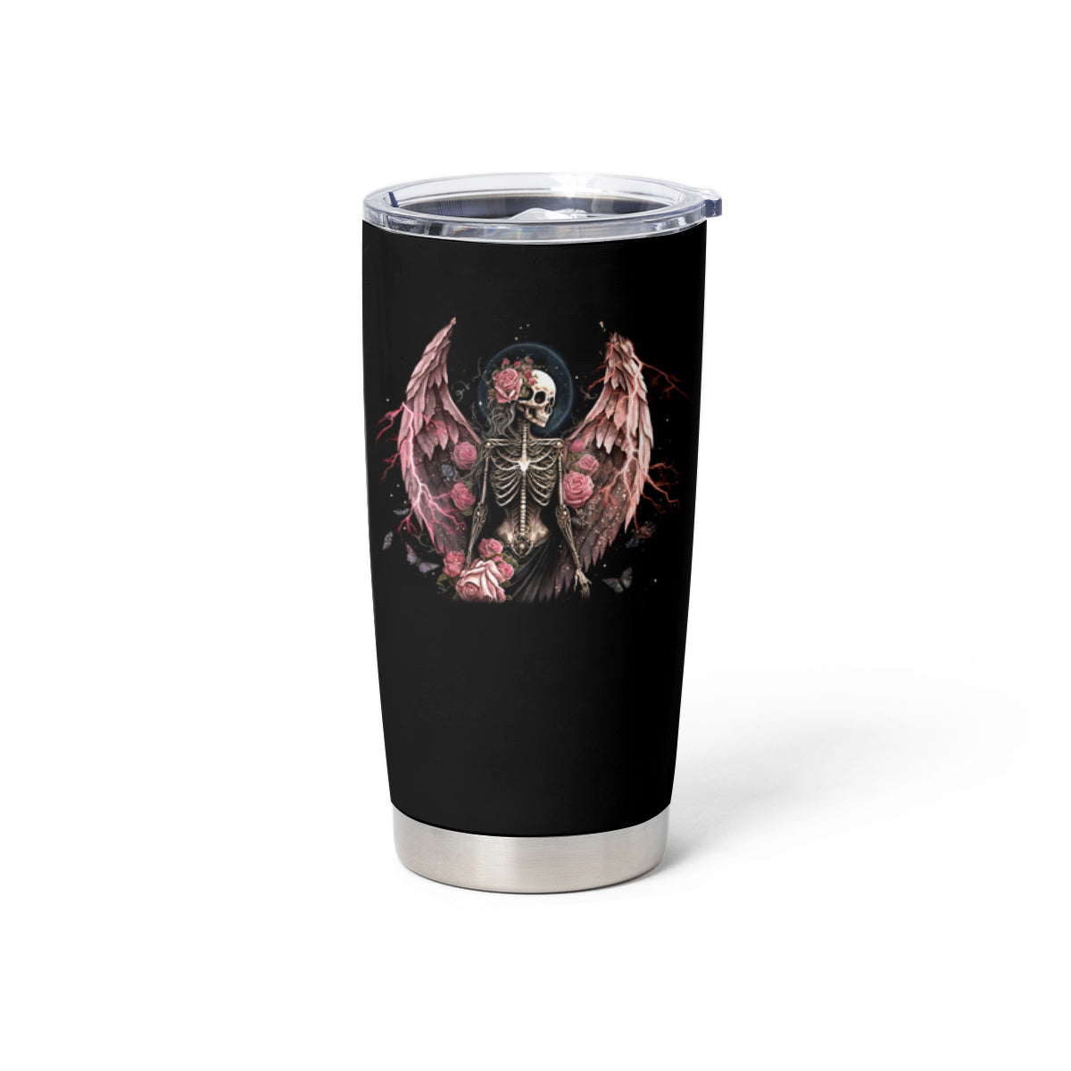 Angel Skull Tumbler Cup She Whispered Back Iam The Storm - Wonder Print Shop