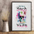 Watercolor Skull Canvas Wall Art Yes I'm Bitch But Not Your - Wonder Print Shop