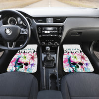 Watercolor Skull Car Mats Yes I'm Bitch But Not Your - Wonder Print Shop
