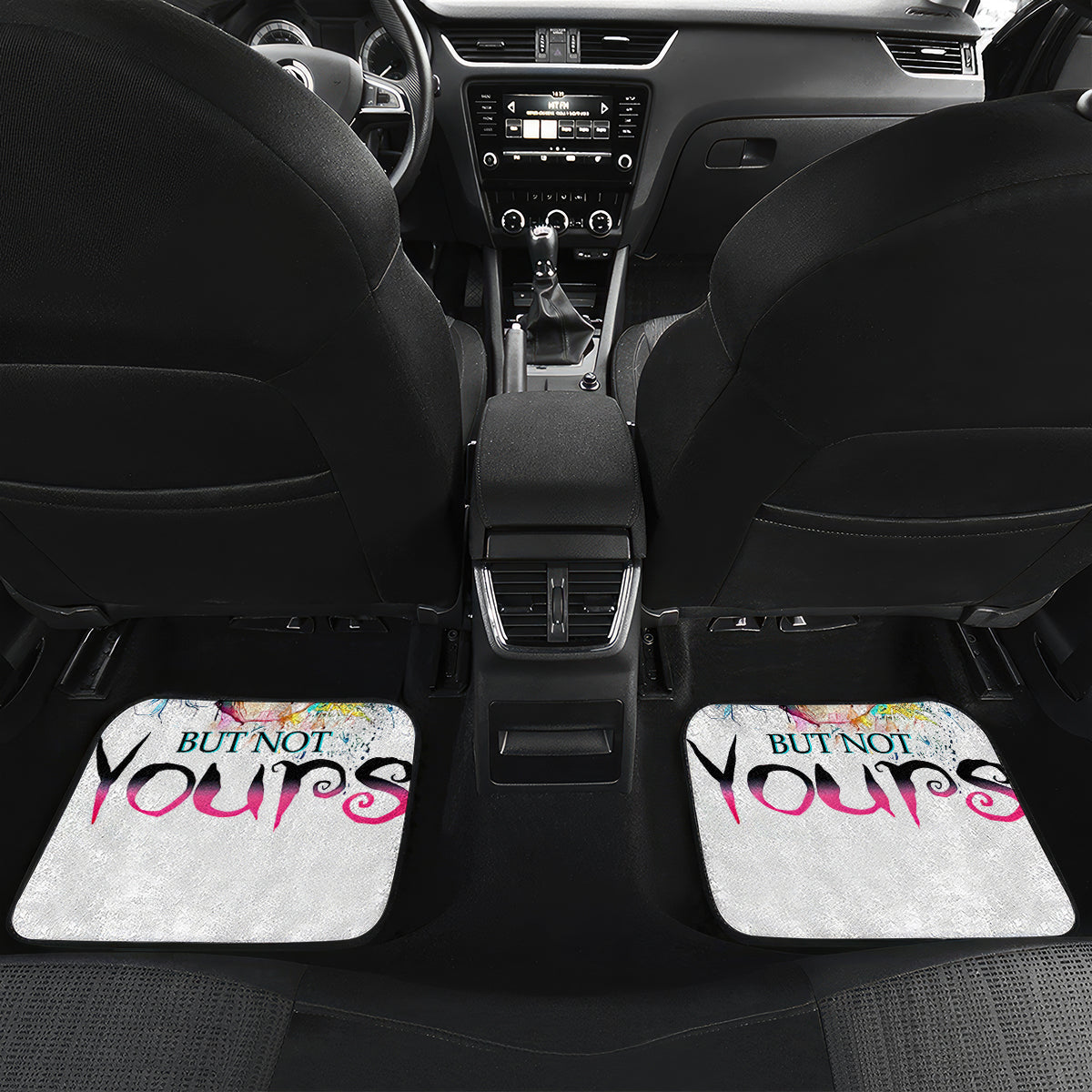 Watercolor Skull Car Mats Yes I'm Bitch But Not Your - Wonder Print Shop