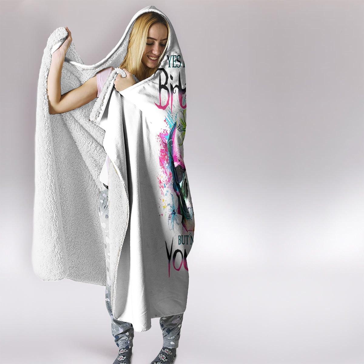 watercolor-skull-hooded-blanket-yes-im-bitch-but-not-your