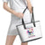 Watercolor Skull Leather Tote Bag Yes I'm Bitch But Not Your - Wonder Print Shop