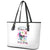 Watercolor Skull Leather Tote Bag Yes I'm Bitch But Not Your - Wonder Print Shop