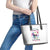 Watercolor Skull Leather Tote Bag Yes I'm Bitch But Not Your - Wonder Print Shop