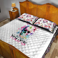 Watercolor Skull Quilt Bed Set Yes I'm Bitch But Not Your - Wonder Print Shop