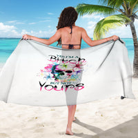 Watercolor Skull Sarong Yes I'm Bitch But Not Your - Wonder Print Shop