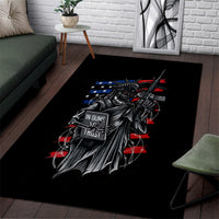 American Skull Area Rug In Gun We Trust - Wonder Print Shop