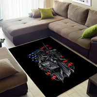 American Skull Area Rug In Gun We Trust - Wonder Print Shop