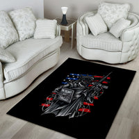 American Skull Area Rug In Gun We Trust - Wonder Print Shop
