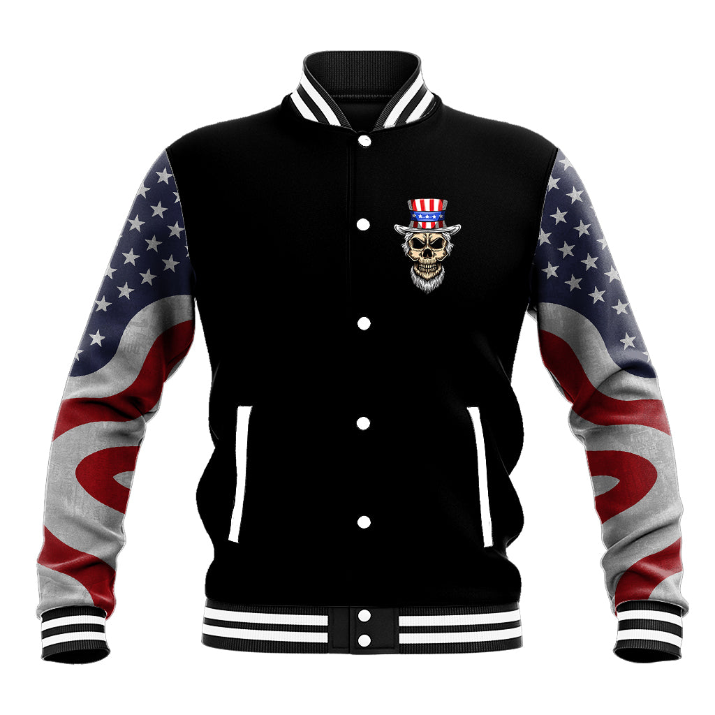American Skull Baseball Jacket In Gun We Trust - Wonder Print Shop