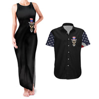 American Skull Couples Matching Tank Maxi Dress and Hawaiian Shirt In Gun We Trust - Wonder Print Shop