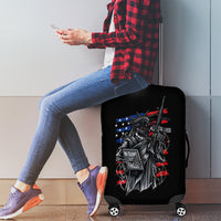 American Skull Luggage Cover In Gun We Trust - Wonder Print Shop
