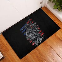 American Skull Rubber Doormat In Gun We Trust - Wonder Print Shop