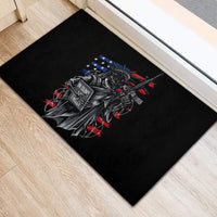 American Skull Rubber Doormat In Gun We Trust - Wonder Print Shop