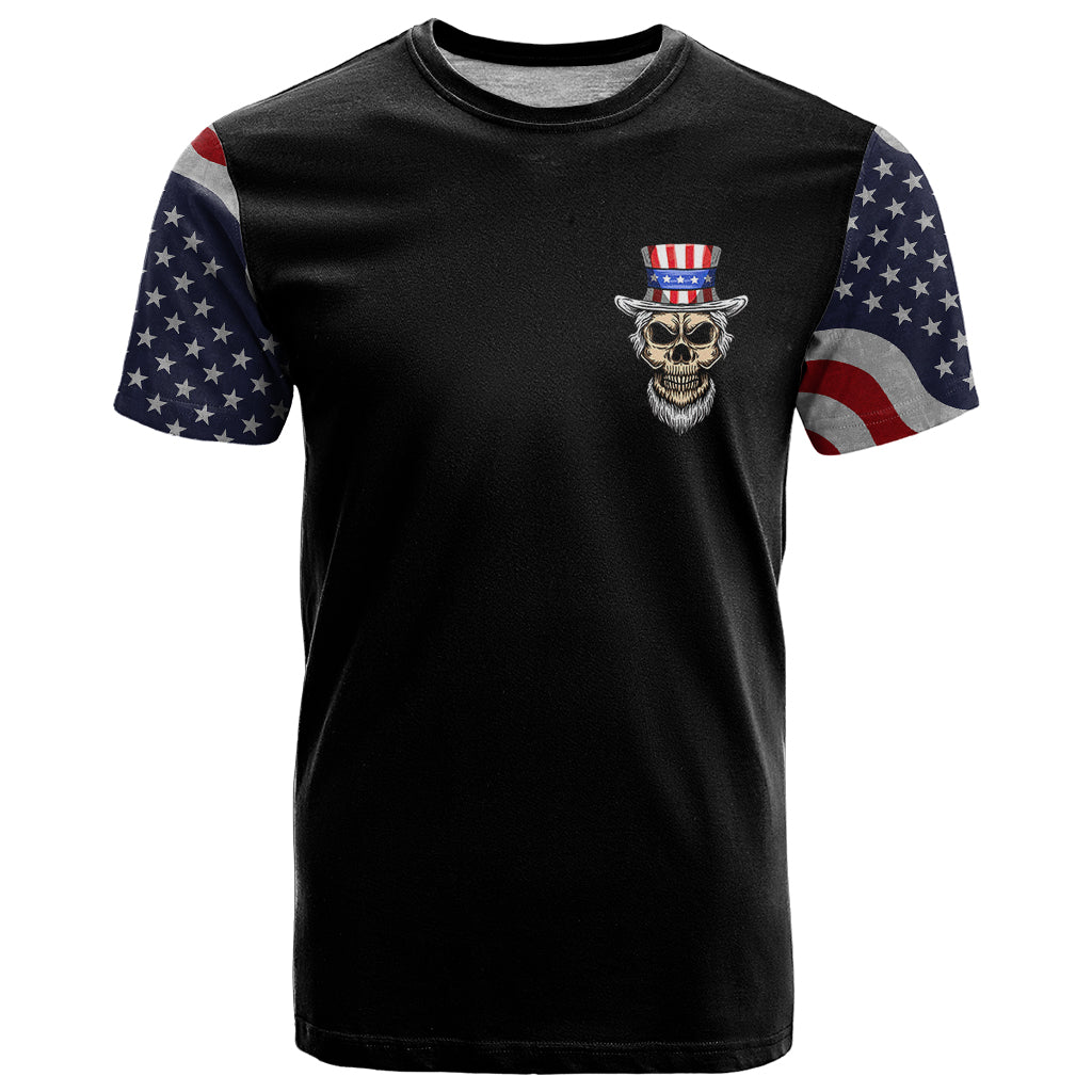 American Skull T Shirt In Gun We Trust - Wonder Print Shop