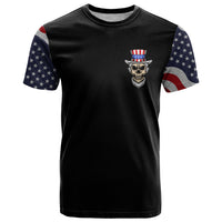 American Skull T Shirt In Gun We Trust - Wonder Print Shop