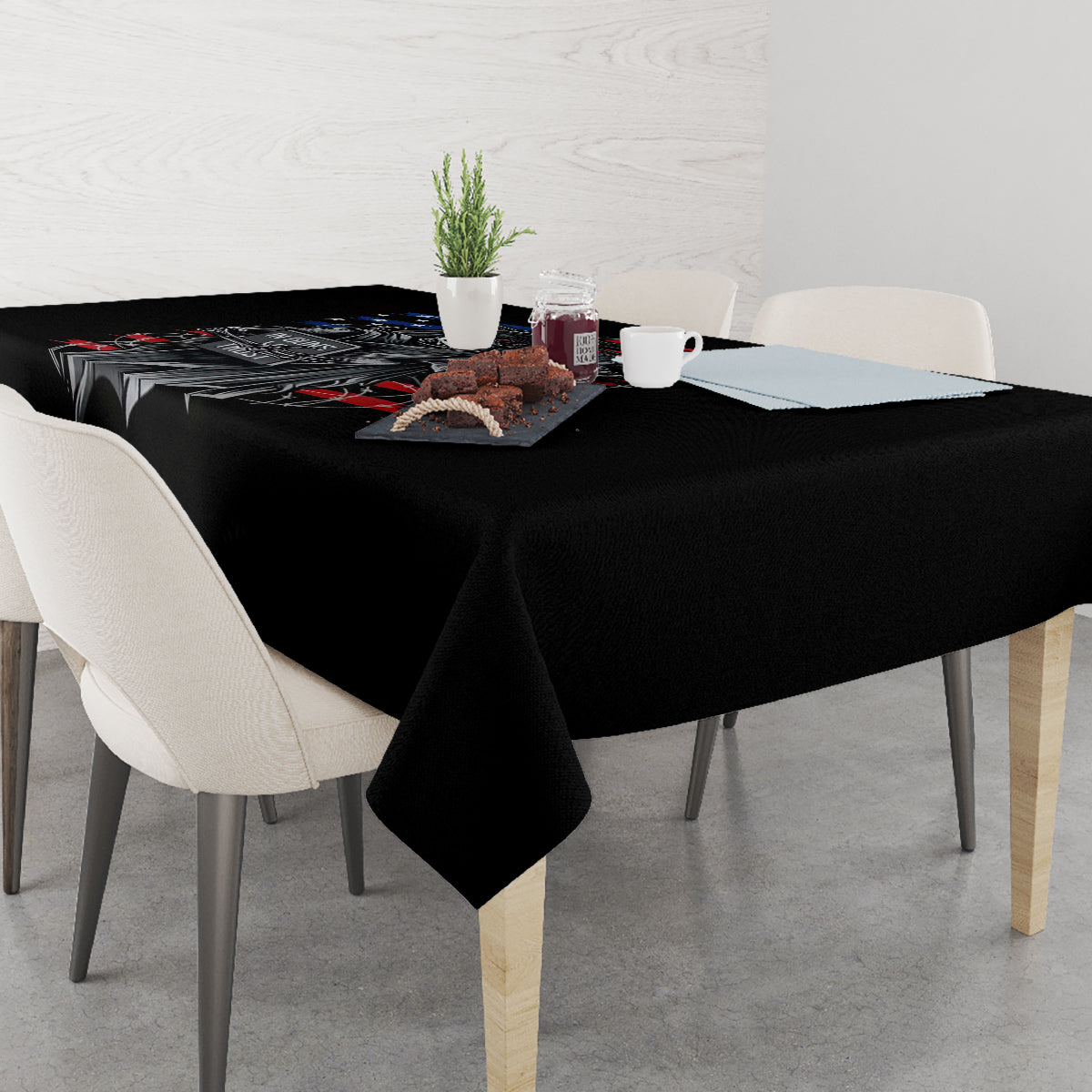 American Skull Tablecloth In Gun We Trust - Wonder Print Shop