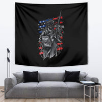 American Skull Tapestry In Gun We Trust - Wonder Print Shop
