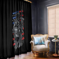 American Skull Window Curtain In Gun We Trust - Wonder Print Shop
