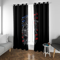 American Skull Window Curtain In Gun We Trust - Wonder Print Shop