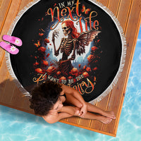 Fairy Skull Beach Blanket In Next Life I Want To Be The Karma Fairy - Wonder Print Shop