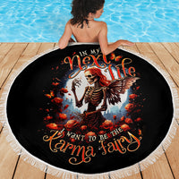 Fairy Skull Beach Blanket In Next Life I Want To Be The Karma Fairy - Wonder Print Shop
