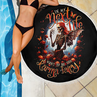 Fairy Skull Beach Blanket In Next Life I Want To Be The Karma Fairy - Wonder Print Shop