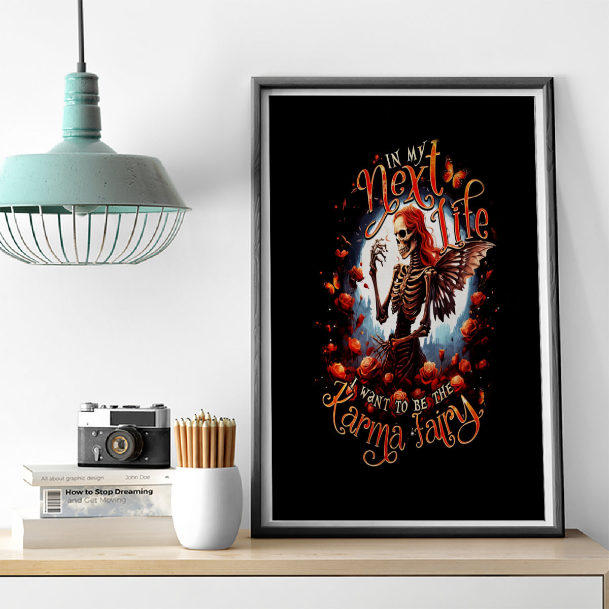 Fairy Skull Canvas Wall Art In Next Life I Want To Be The Karma Fairy - Wonder Print Shop