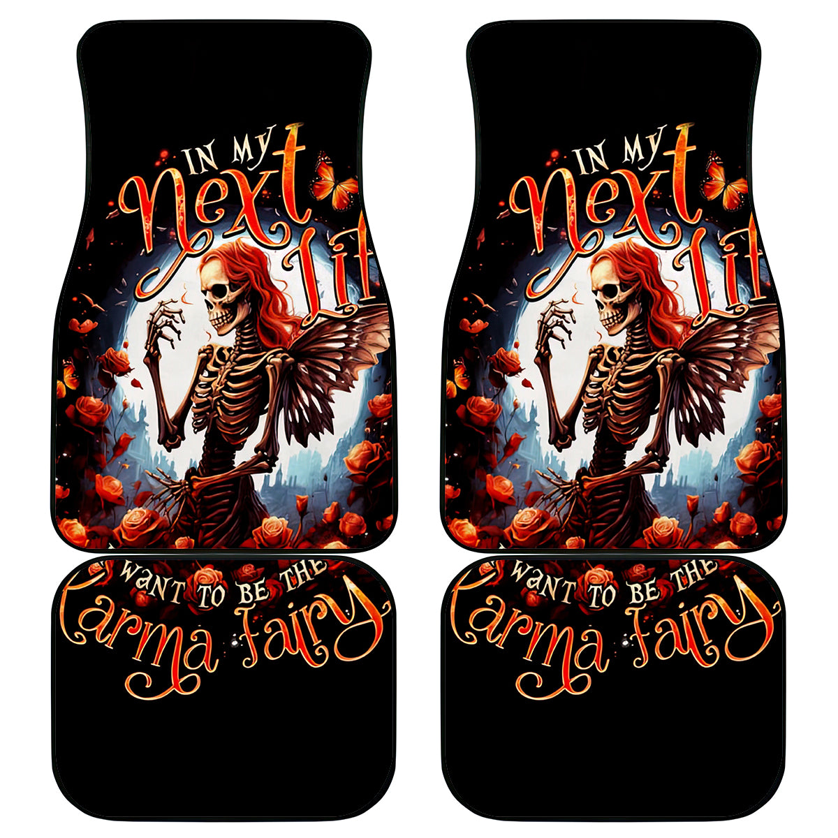 Fairy Skull Car Mats In Next Life I Want To Be The Karma Fairy - Wonder Print Shop