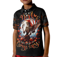 Fairy Skull Kid Polo Shirt In Next Life I Want To Be The Karma Fairy - Wonder Print Shop