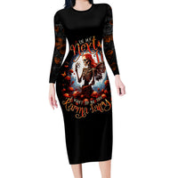 Fairy Skull Long Sleeve Bodycon Dress In Next Life I Want To Be The Karma Fairy - Wonder Print Shop
