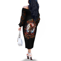 Fairy Skull Off The Shoulder Long Sleeve Dress In Next Life I Want To Be The Karma Fairy - Wonder Print Shop