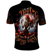 Fairy Skull Polo Shirt In Next Life I Want To Be The Karma Fairy - Wonder Print Shop