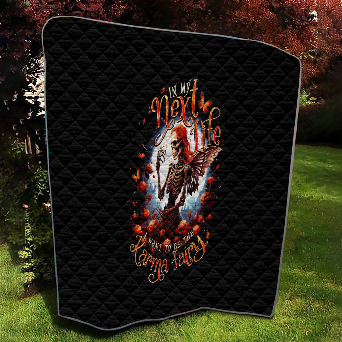 Fairy Skull Quilt In Next Life I Want To Be The Karma Fairy - Wonder Print Shop