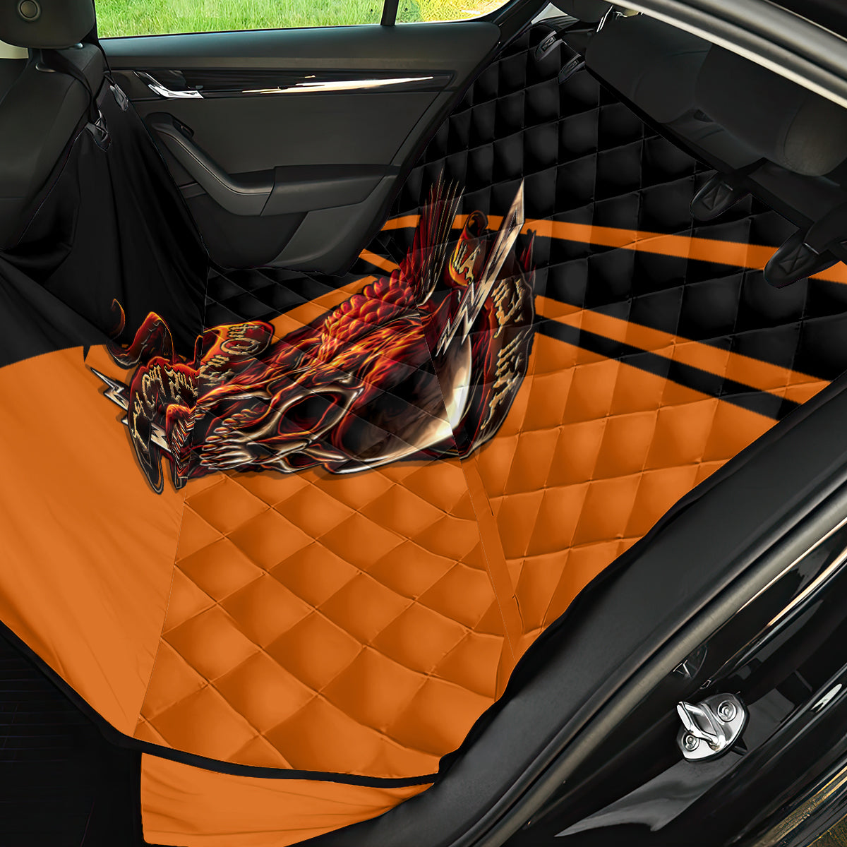 Wings Skull Back Car Seat Cover Kill Them All - Wonder Print Shop