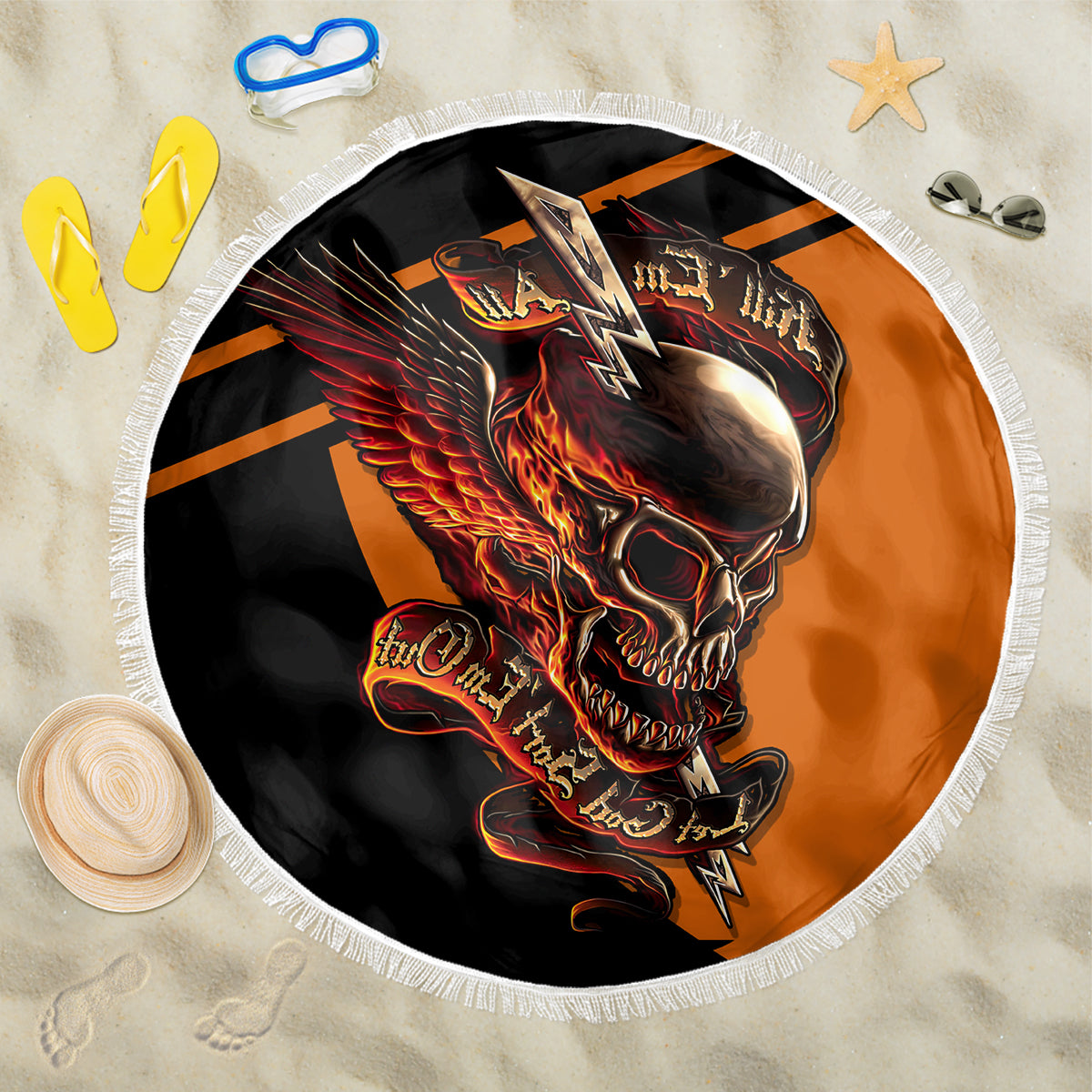 Wings Skull Beach Blanket Kill Them All - Wonder Print Shop