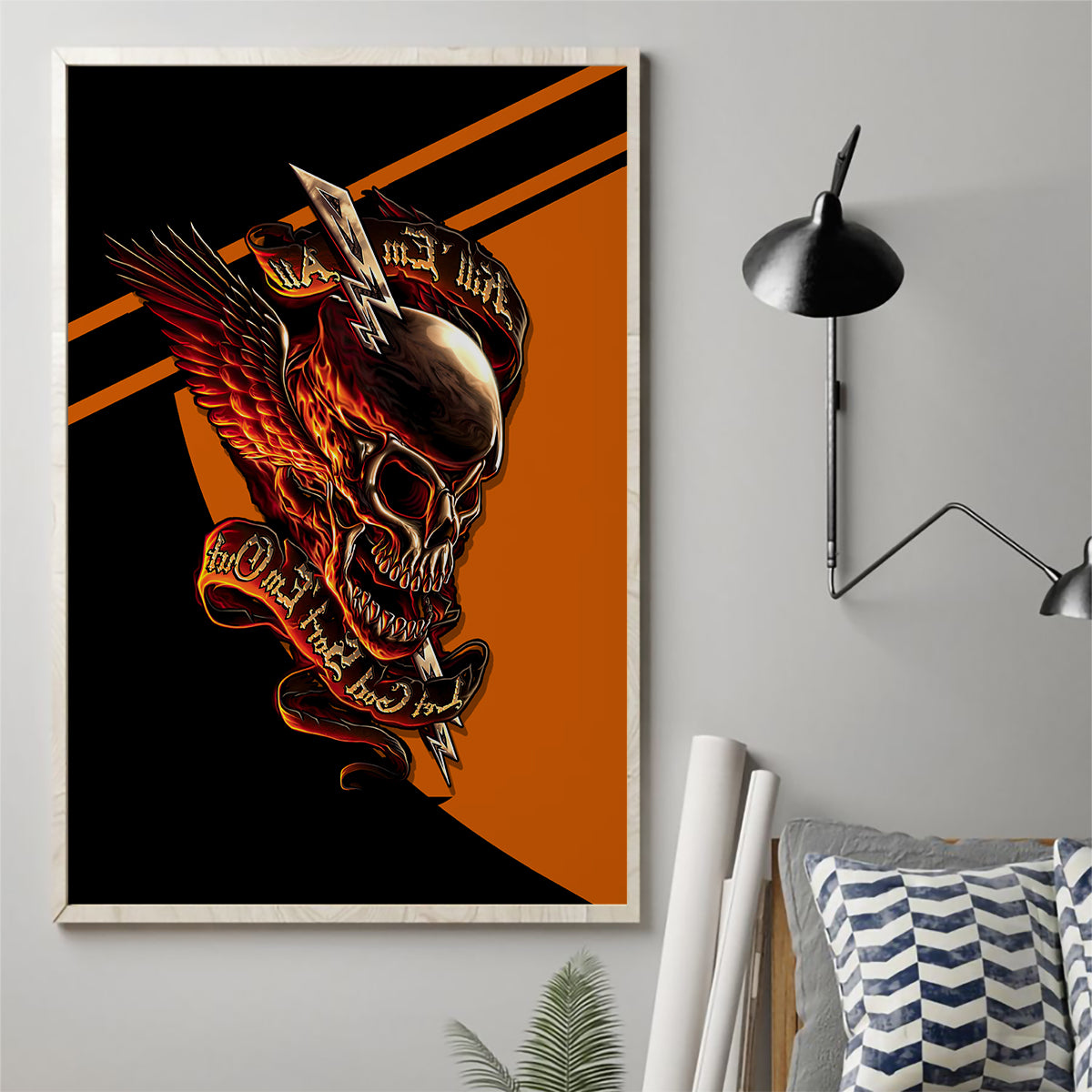 Wings Skull Canvas Wall Art Kill Them All - Wonder Print Shop