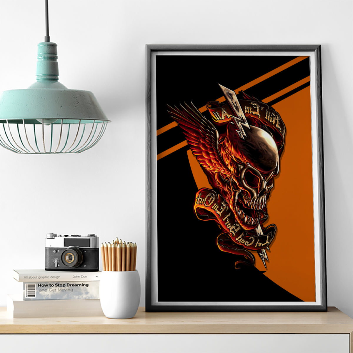 Wings Skull Canvas Wall Art Kill Them All - Wonder Print Shop