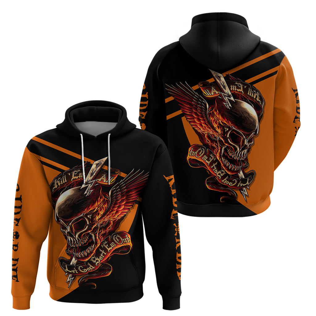 Wings Skull Hoodie Kill Them All - Wonder Print Shop