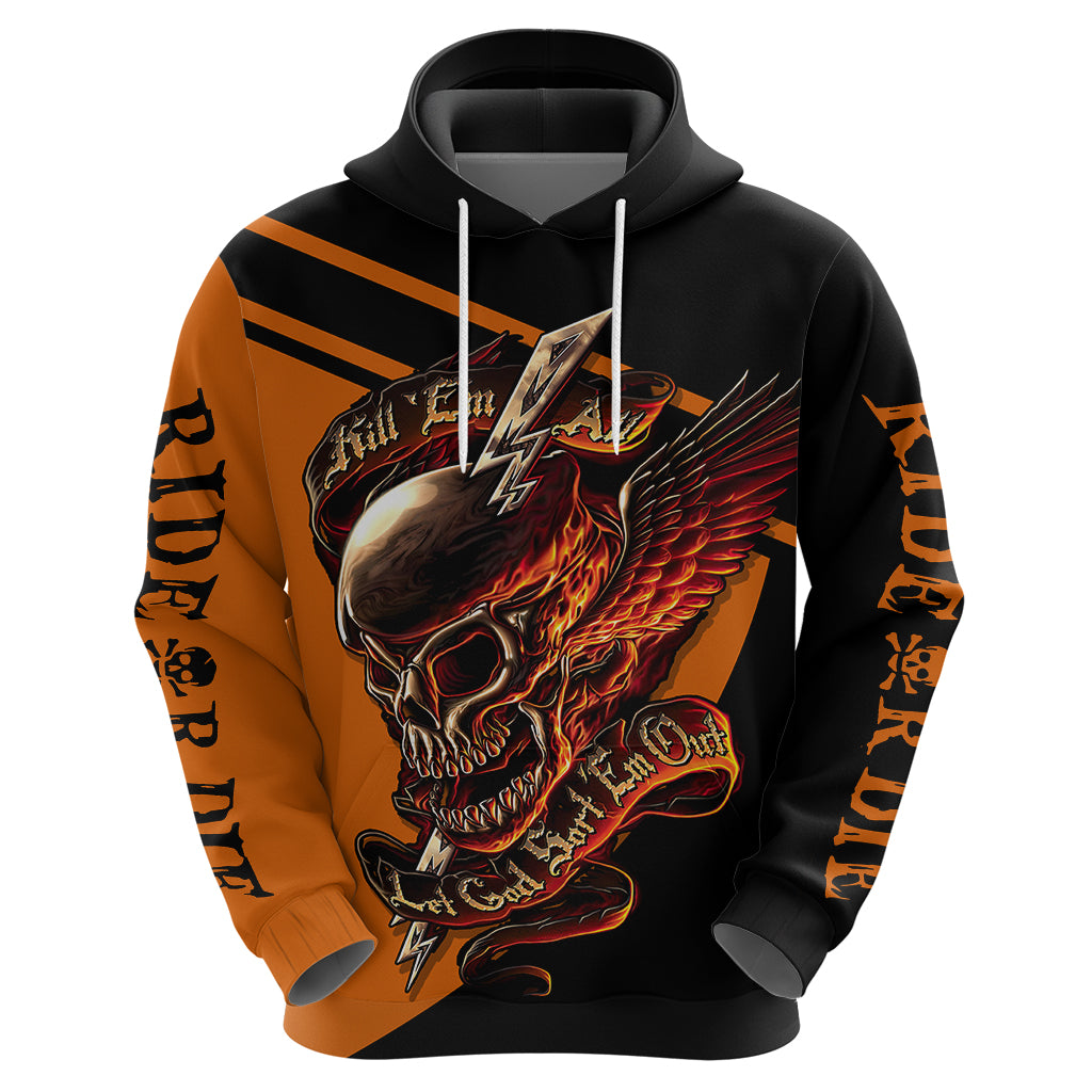 Wings Skull Hoodie Kill Them All - Wonder Print Shop