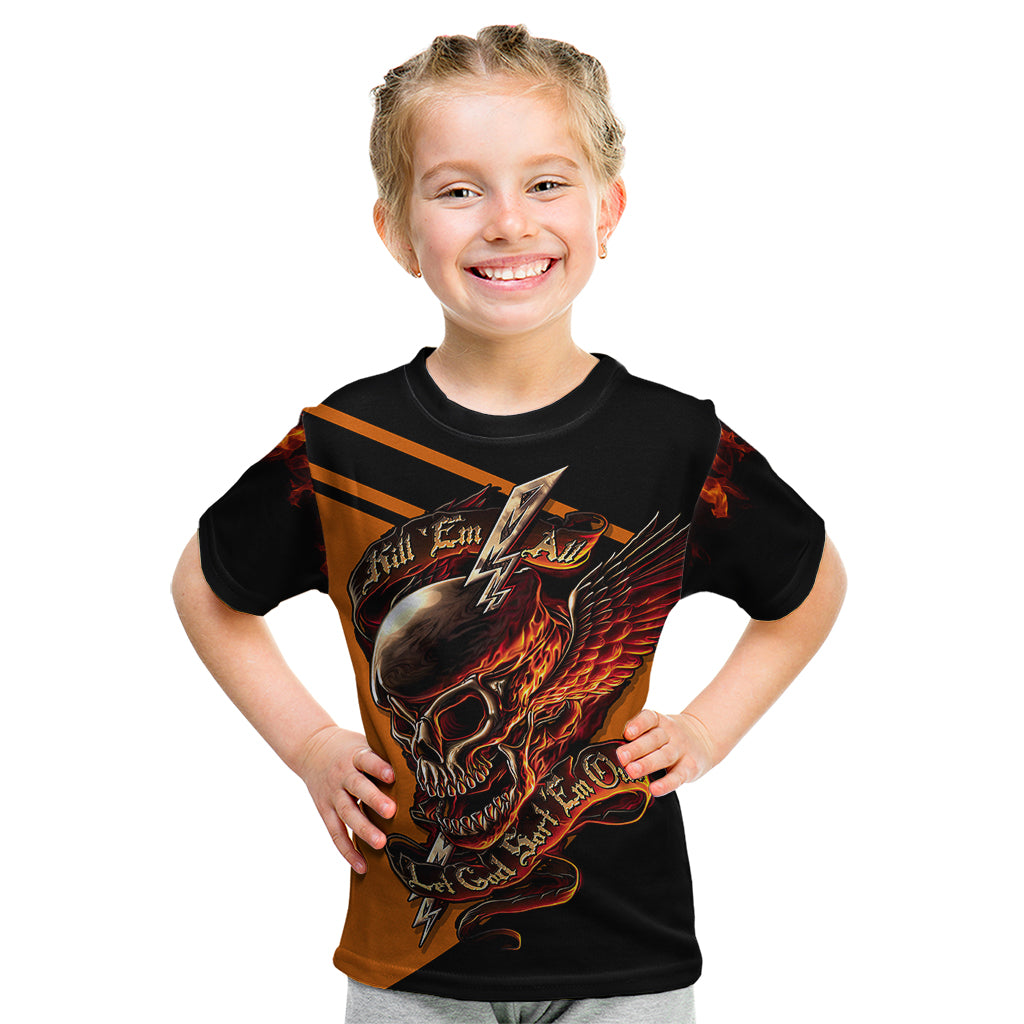 Wings Skull Kid T Shirt Kill Them All - Wonder Print Shop