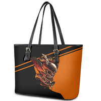 Wings Skull Leather Tote Bag Kill Them All - Wonder Print Shop