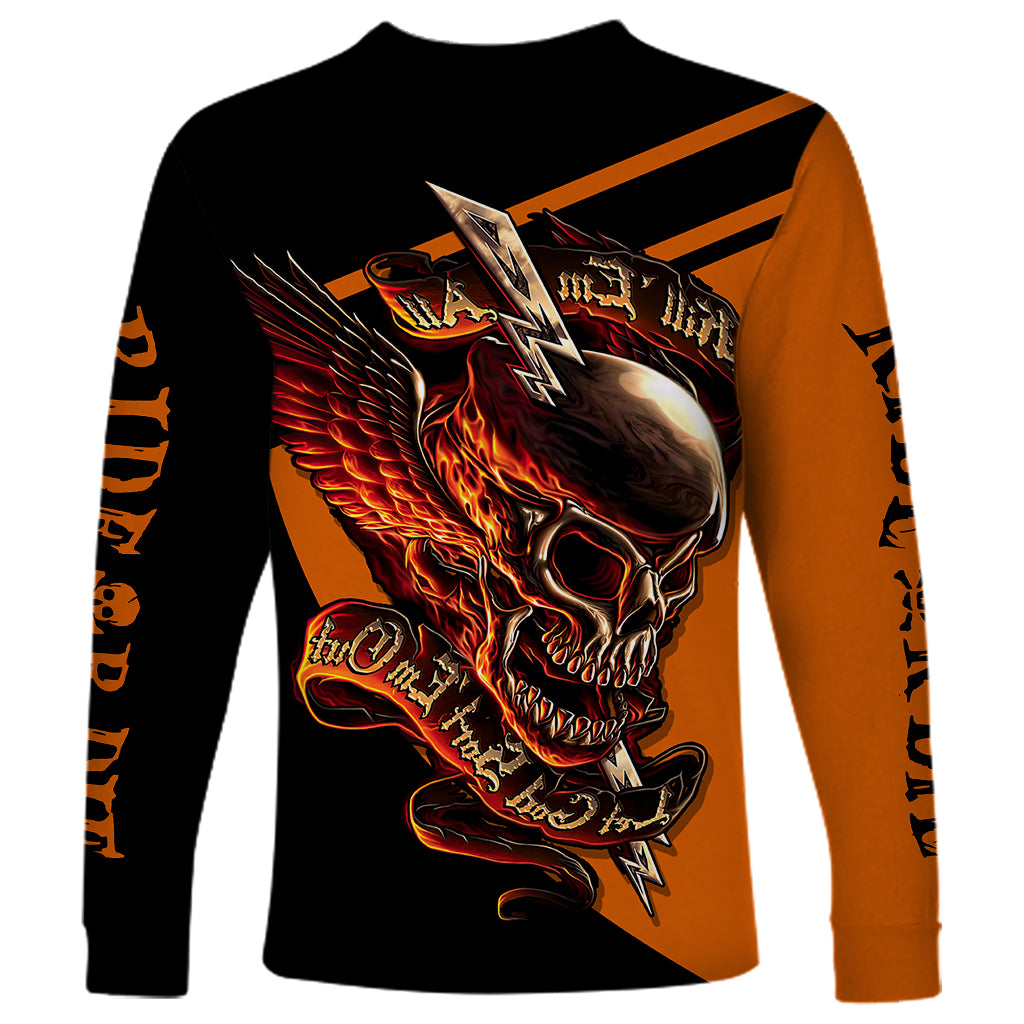 Wings Skull Long Sleeve Shirt Kill Them All - Wonder Print Shop