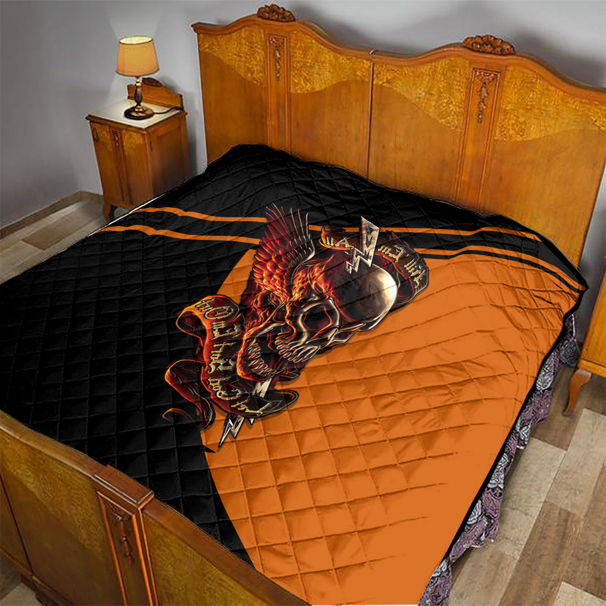 Wings Skull Quilt Kill Them All - Wonder Print Shop